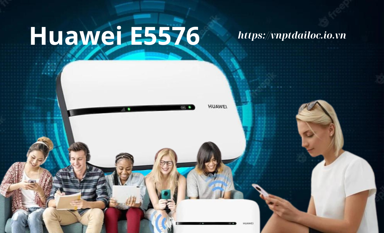 Bộ phát WiFi di động lắp sim 4G Huawei E5576 tốc độ 150Mbps, pin 1500mAh